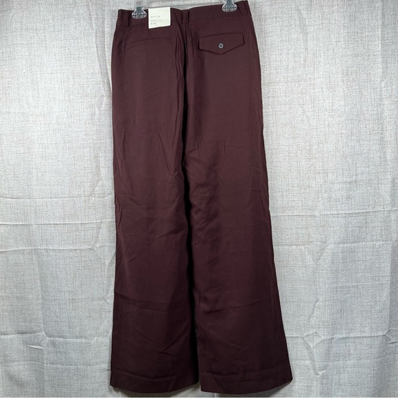 A New Day Wide Leg Pants Brown High Rise Loose Hip & Thigh NEW Women's 8R - Picture 3 of 13